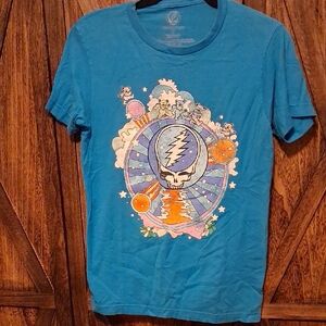 Kids Blue Graphic Tee with Cosmic Design